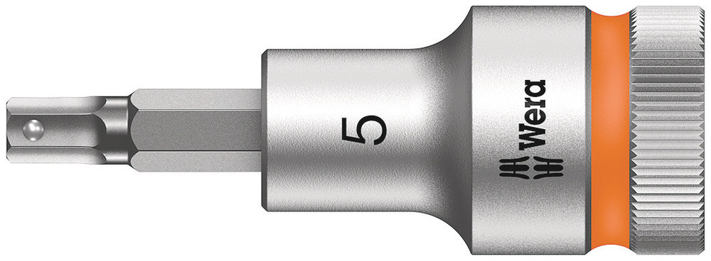 Wera 05003821001 8740 C HF Zyklop Bit Socket With 1/2" Dr w/Holding Function, 5 X 60 mm
