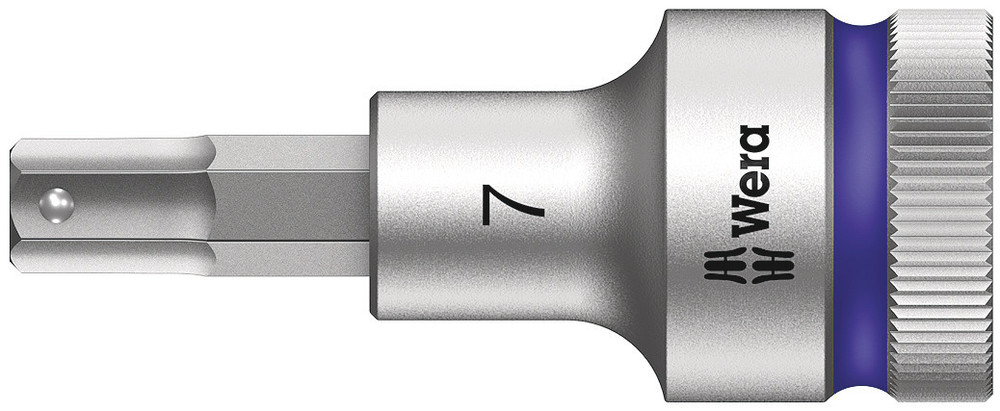 Wera 05003823001 8740 C HF Zyklop Bit Socket With 1/2" Dr w/Holding Function, 7 X 60 mm
