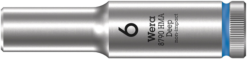 Wera 05004503001 8790 HMA Deep 1/4" Socket, 6 X 50 mm