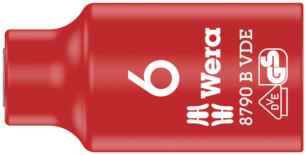 Wera 05004950001 8790 B VDE Zyklop 3/8" Socket, Insulated, 6 X 46 mm