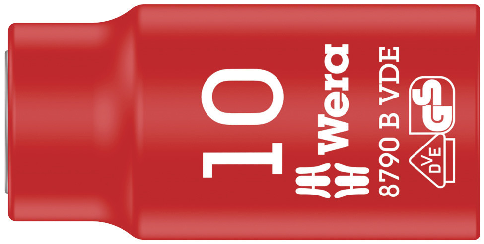 Wera 05004954001 8790 B VDE Zyklop 3/8" Socket, Insulated, 10 X 46 mm