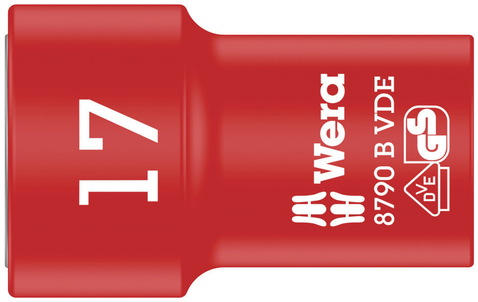 Wera 05004961001 8790 B VDE Zyklop 3/8" Socket, Insulated, 17 X 46 mm
