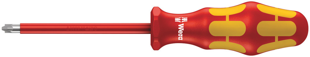 Wera 05006191001 165 I PZ/S VDE Insulated Screwdriver For PlusMinus Screws (Pozidriv/Slotted), # 2 X 100 mm