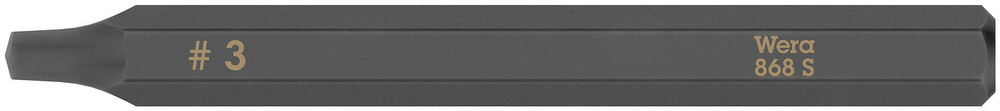 Wera 05018173001 868 S Square Head Socket Bits For Impact Screwdrivers, # 3 X 70 mm
