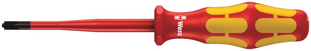 Wera 05020132001 165 ISS PZ/S VDE Insulated Screwdriver With Reduced Blade Diameter For PlusMinus Screws (Pozidriv/Slotted), # 1 X 80 mm