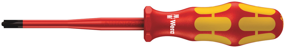Wera 05020134001 165 ISS PZ/S VDE Insulated Screwdriver With Reduced Blade Diameter For PlusMinus Screws (Pozidriv/Slotted), # 2 X 100 mm