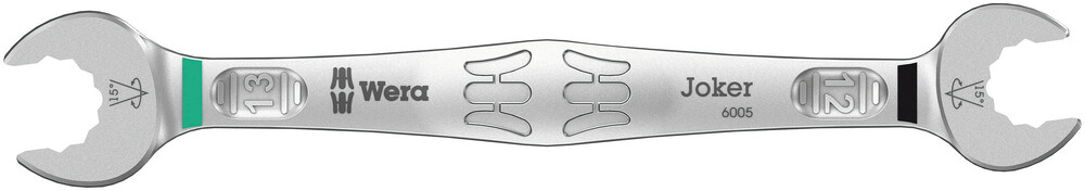 Wera 05020313001 6005 Joker Double Open-Ended Wrenches, 12 X 13 X 166 mm