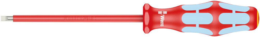 Wera 05022730001 3160 I VDE Insulated Screwdriver For Slotted Screws, Stainless, 0.6 X 3.5 X 100 mm