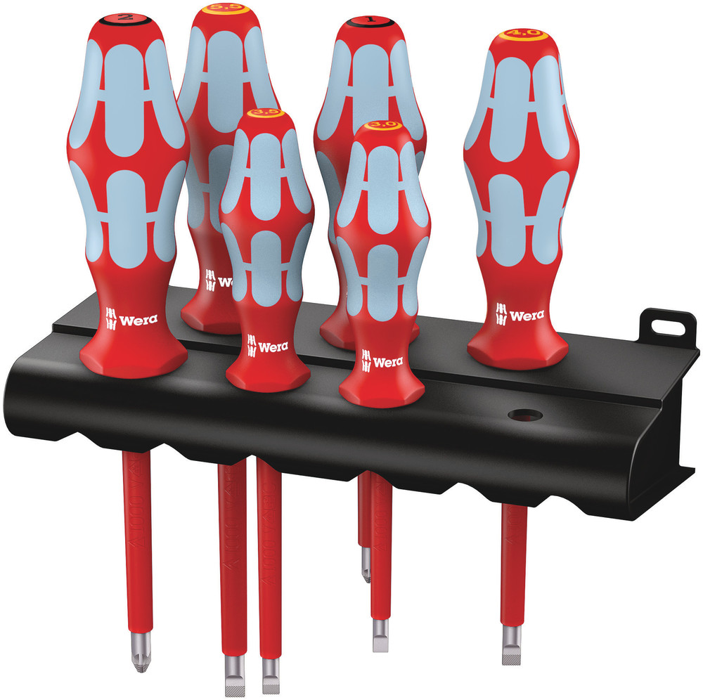 Wera 05022745001 3165 I/6 Screwdriver Set, Stainless and Rack, 6 Pc