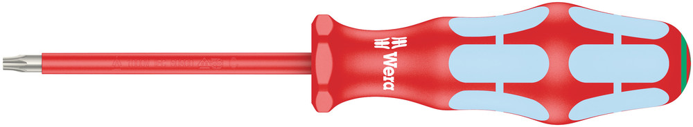 Wera 05022764001 3167 I VDE-Insulated TORX® Screwdriver, Stainless Steel, TX 20 X 80 mm