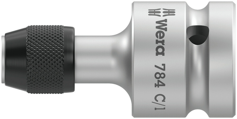 Wera 05042760001 784 C 1/2" Adaptor With Quick-Release Chuck, 784 C/1 X 1/4" X 50 mm