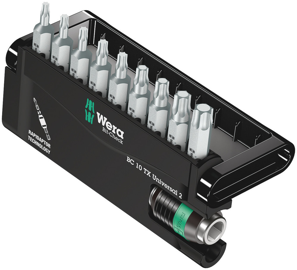 Wera 05057115001 Bit-Check 10 TX Universal 2, 10 Pc