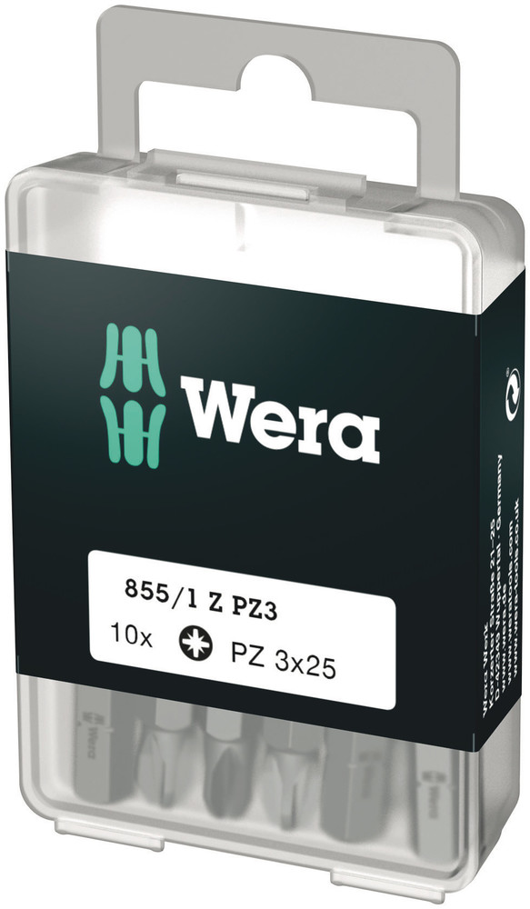 Wera 05072405001 855/1 Z DIY Bits, PZ 3 X 25 mm, 10 Pc