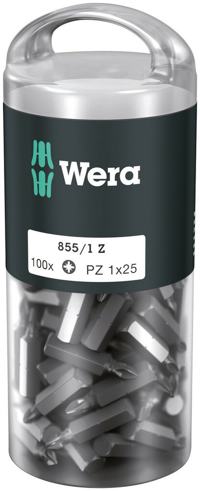 Wera 05072443001 855/1 Z DIY 100 Bits, PZ 1 X 25 mm, 100 Pc