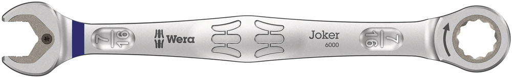 Wera 05073282001 6000 Joker Ratcheting Combination Wrenches, SAE, 7/16" X 165 mm