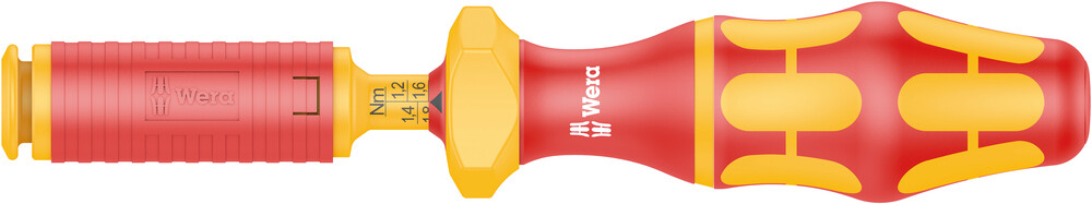 Wera 05074752001 Series 7400 VDE Kraftform Adjustable Torque Handle (0.3-3.5 Nm), 7440 VDE X 0.3-1.2 Nm