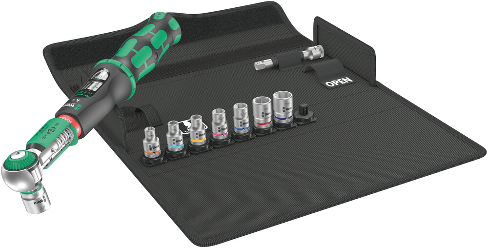 Wera 05075831001 Safe-Torque A 1 SAE Set 1, 1/4" Square Head Dr, 2-12 Nm, 10 Pc