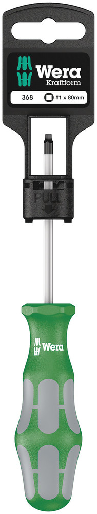 Wera 05100070001 368 SB Screwdriver For Square Socket Head Screws, # 1 X 80 mm