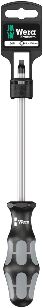 Wera 05100072001 368 SB Screwdriver For Square Socket Head Screws, # 3 X 150 mm