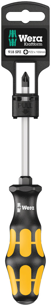 Wera 05100081001 918 SPZ SB Screwdriver For Pozidriv Screws, PZ 2 X 100 mm