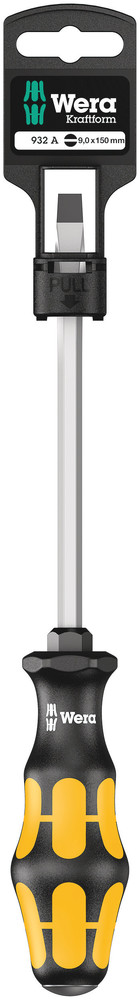 Wera 05100087001 932 A SB Screwdriver For Slotted Screws, 1.6 X 9 X 150 mm