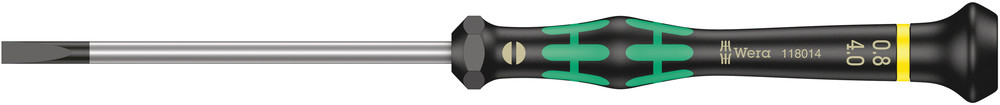Wera 05118014001 2035 Screwdriver For Slotted Screws For Electronic Applications, 0.80 X 4 X 80 mm
