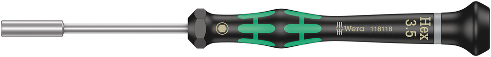 Wera 05118118001 2069 Nut Driver For Electronic Applications, 3.5 X 60 mm