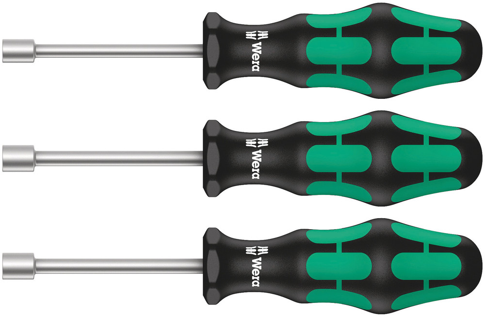 Wera 05134275001 395 HO/3 Sanitary Nut Driver Set, 3 Pc