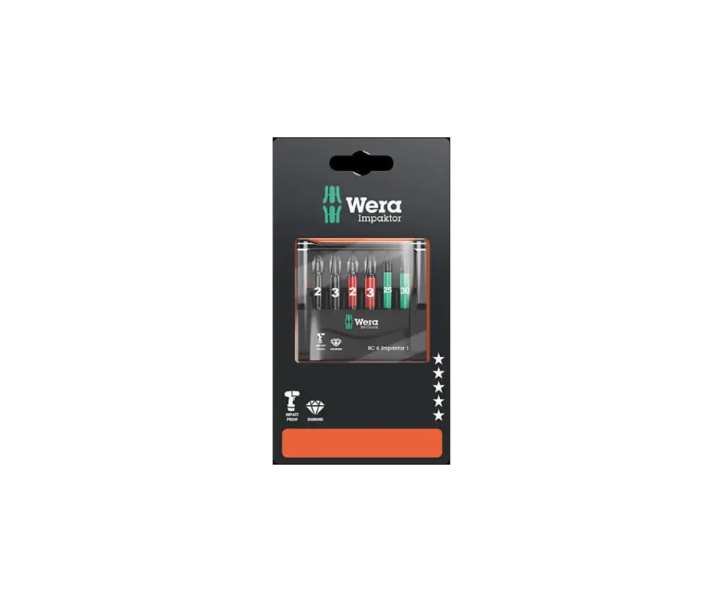 Wera 05136383001 *Bit-Check 6 Impaktor 2 SB * 