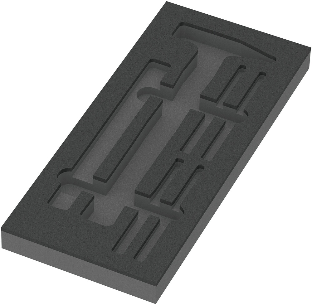 Wera 05137382001 9882 Foam Insert Hammer Set 1, Empty, 172 X 30 X 392 mm