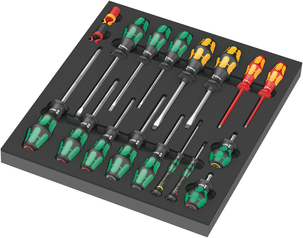 Wera 05150101001 9710 Foam Insert Screwdriver Set 1, 18 Pc