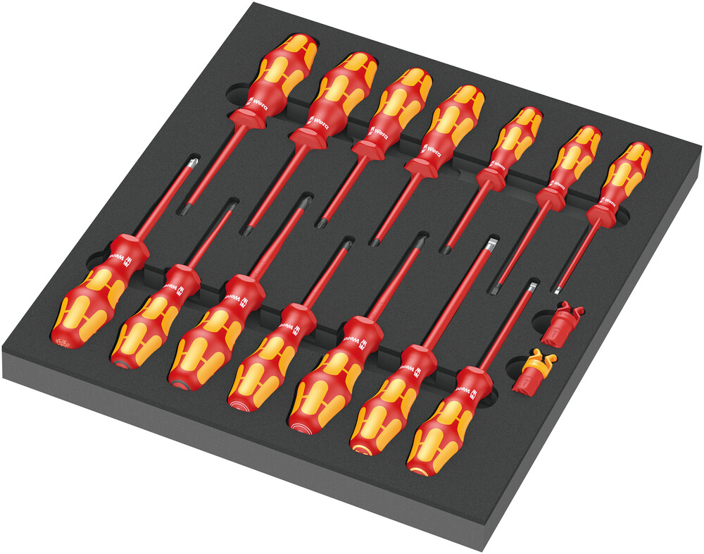 Wera 05150102001 9711 Foam Insert VDE Screwdriver Set 1, 16 Pc