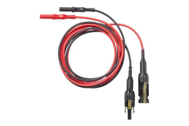 Fluke PVLEAD1 Solar PV Connector to 4 mm Test Lead Set, B;lack/Red