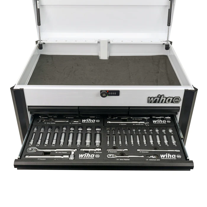Wiha 147 PIECE BENCH TOP TOOL CHEST KIT - WHITE