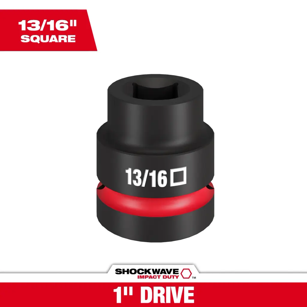 Milwaukee 49-66-7841 SHOCKWAVE™ Impact Duty 1" Drive 13/16" Standard 4 Point Square Socket