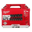 Milwaukee 49-66-7010 12PC SHOCKWAVE™ Impact Duty 1/2" Drive SAE Standard 6 Point Socket Set
