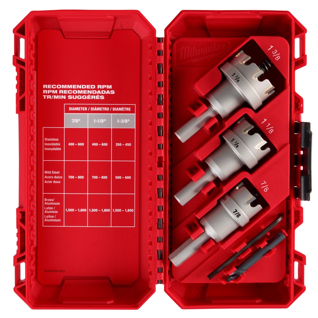 Milwaukee 49-22-8610 One-Piece Carbide Hole Cutter Set - 4PC
