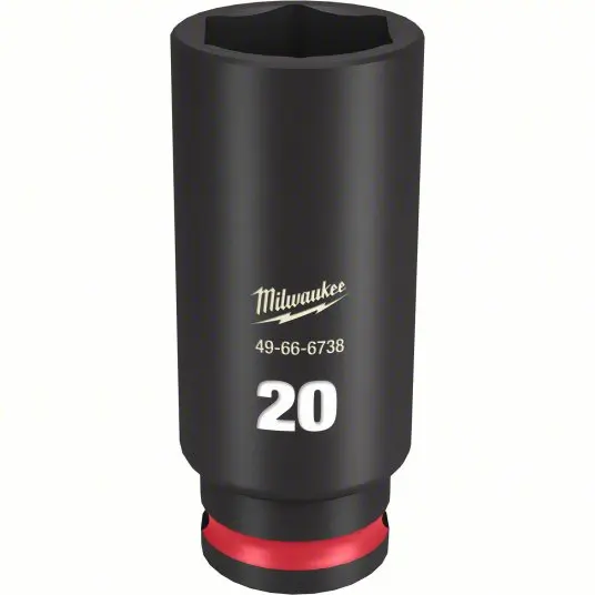 Milwaukee 49-66-6738 SHOCKWAVE™ Impact Duty 3/8" Drive 20MM Deep 6 Point Socket