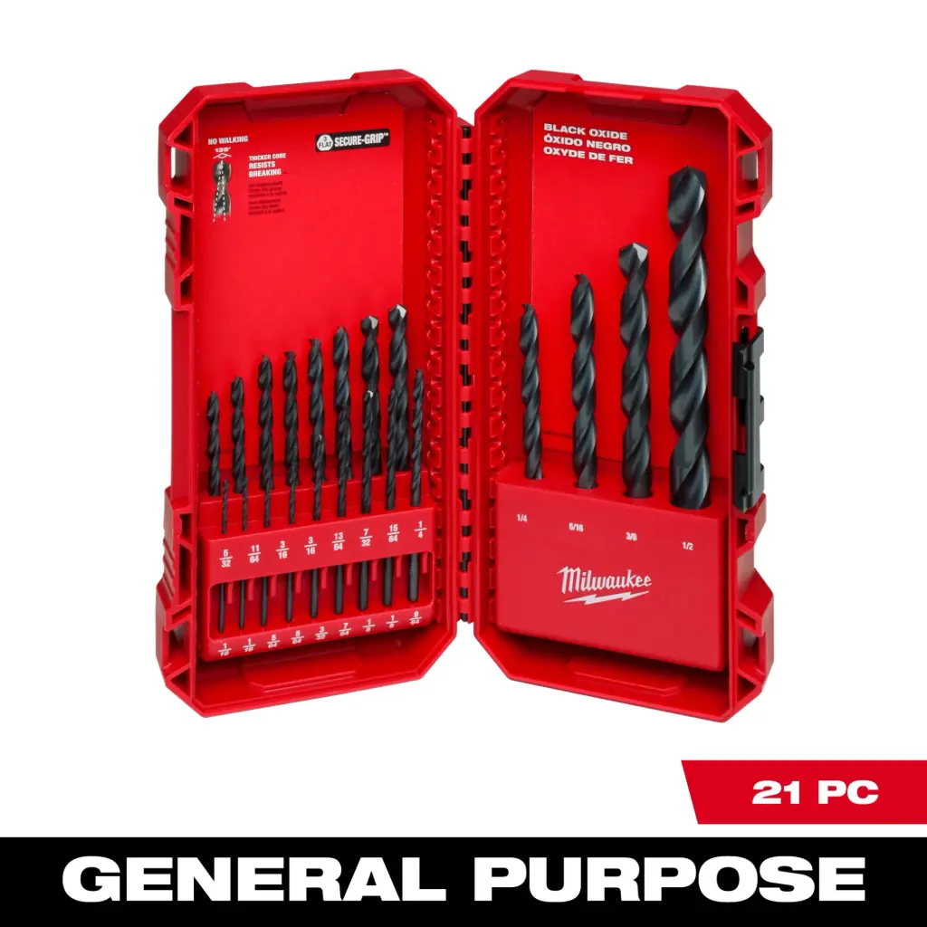 Milwaukee 48-89-2801 21PC THUNDERBOLT® Black Oxide Drill Bit Set