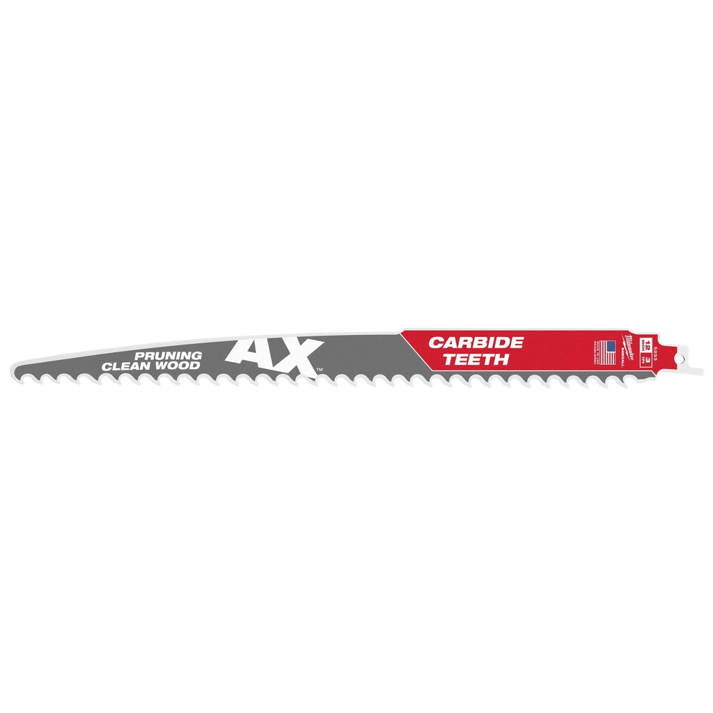 Milwaukee 48-00-5233 12" 3 TPI AX™ with Carbide Teeth SAWZALL® Blade for Pruning (1 PK)