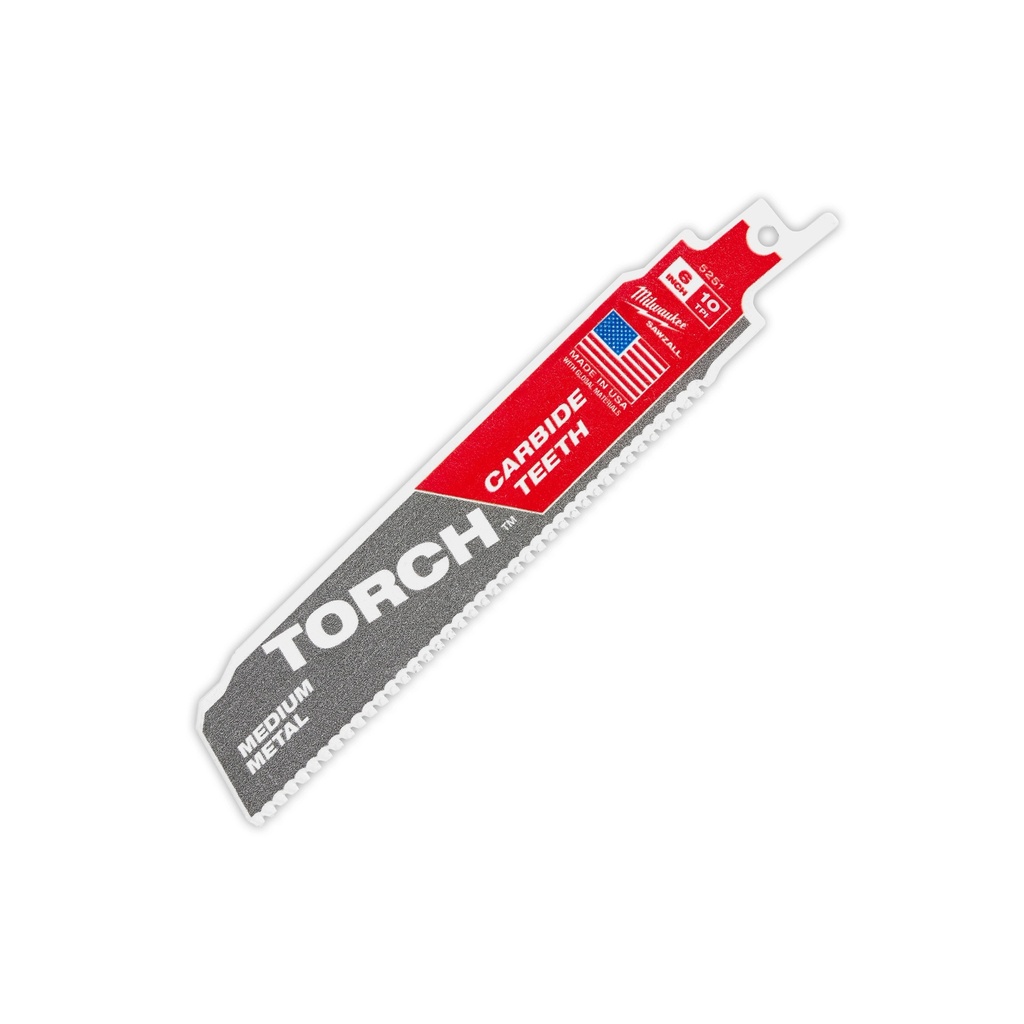 Milwaukee 48-00-5251 6" 10 TPI TORCH™ with Carbide Teeth SAWZALL® Blade for Conduit and Strut (1 PK)