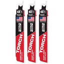 Milwaukee 48-00-5361 6" 8 TPI TORCH™ with NITRUS™ Carbide SAWZALL® Blade for Cast Iron (3 PK)