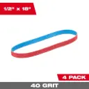 Milwaukee 48-80-9040 1/2” x 18” 40 Grit Bandfile Belts – 4 pack