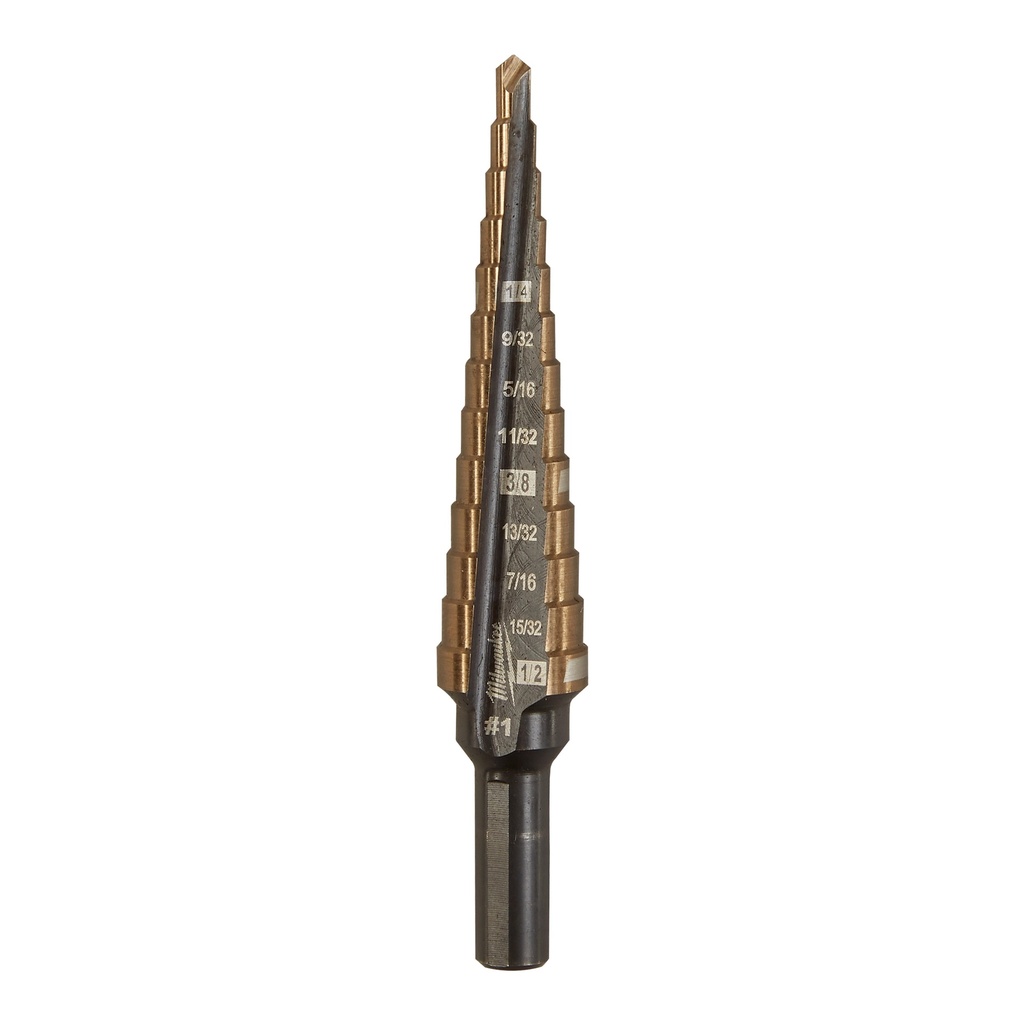 Milwaukee 48-89-9281 Cobalt Step Drill Bit #1 (1/8"-1/2")