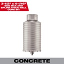 Milwaukee 48-20-5150 SDS Max and SPLINE Thick Wall Carbide Tipped Core Bit 3-1/2"