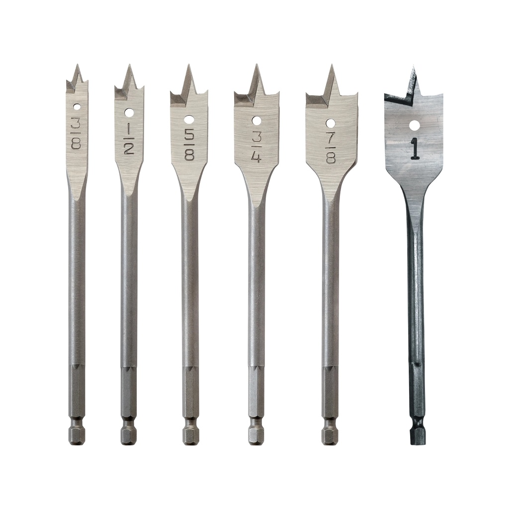Milwaukee 49-22-0071 Flat Boring Bit 6" Universal Set - 6PC
