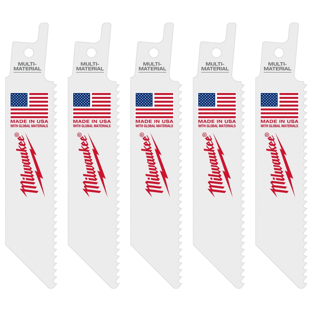 Milwaukee 49-00-5410 4" 10 TPI SAWZALL® Blade for Multi-Material (5 PK)