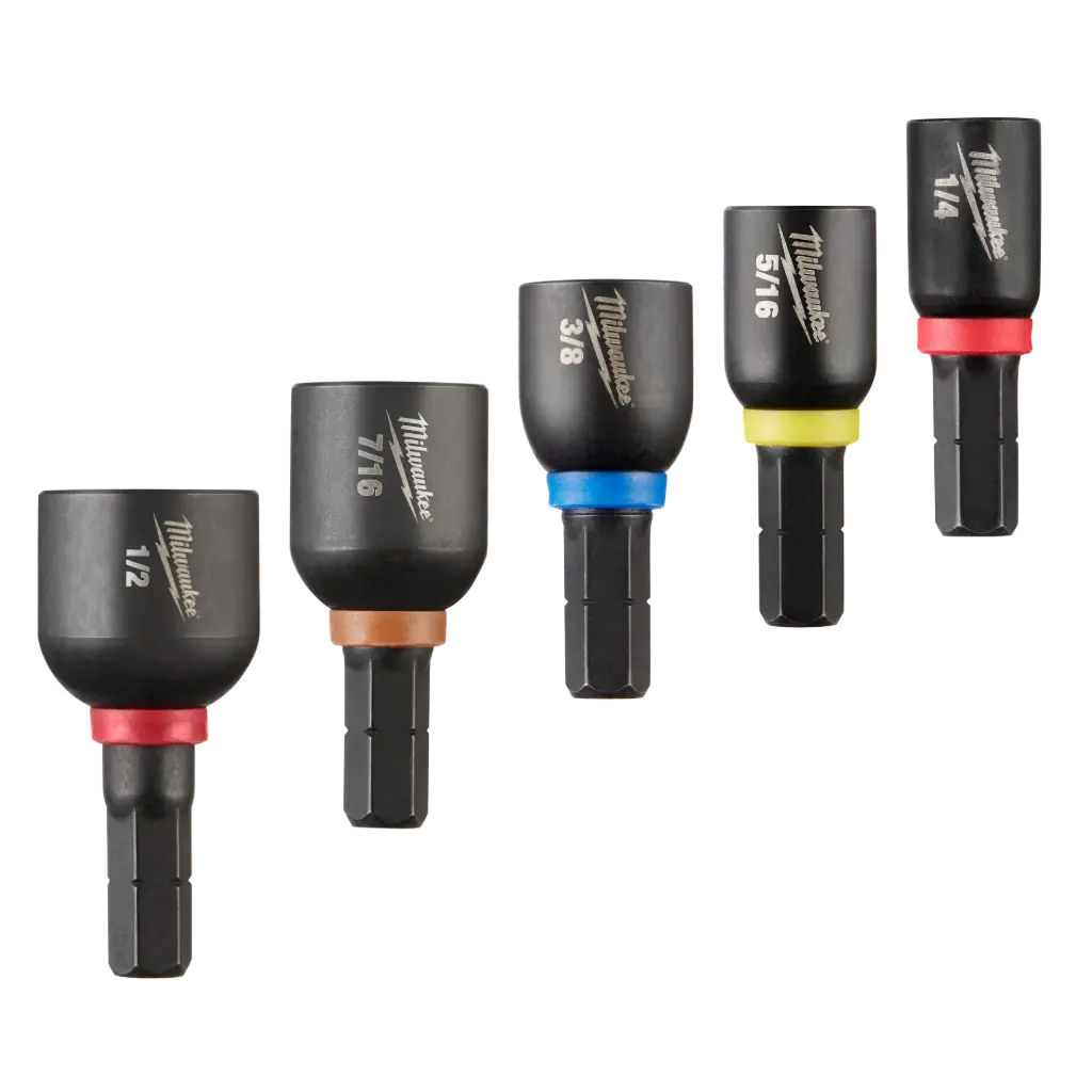 Milwaukee 49-66-4563 5PC SHOCKWAVE™ Impact Duty 1" Insert Magnetic Nut Driver Set