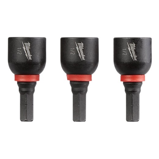 Milwaukee 49-66-4517 SHOCKWAVE™ Impact Duty 1/2” x 1" Insert Magnetic Nut Driver (3 PK)