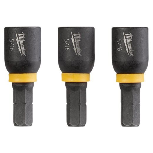 Milwaukee 49-66-4515 SHOCKWAVE™ Impact Duty 3/8” x 1" Insert Magnetic Nut Driver (3 PK)